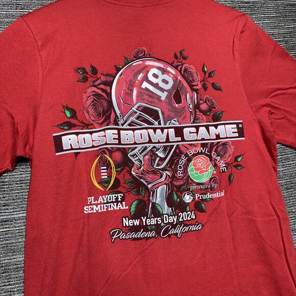 Rose Bowl Game Shirt Men's M Red College Semi New Years 2024 Football Pasadena - Picture 12 of 13